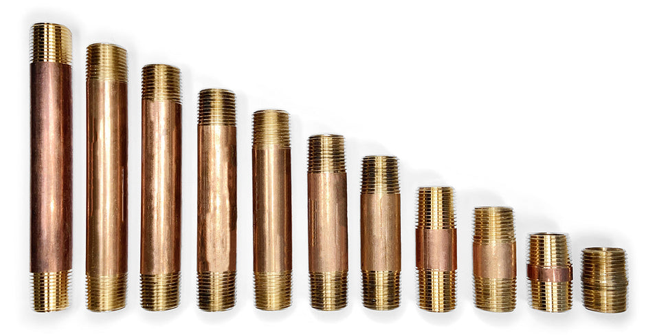 1 1/2" BRASS PIPE NIPPLES