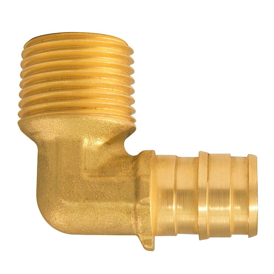 1/2" PEX A X 1/2" MPT 90 BRASS